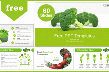 Free Green Veggies Food Powerpoint Template
