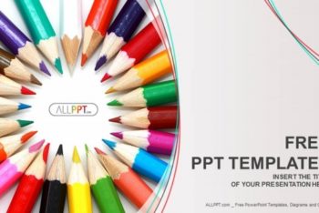 Free Colored Pencil Assortment Powerpoint Template