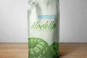Useful Milk Bag Packaging PSD Mockup