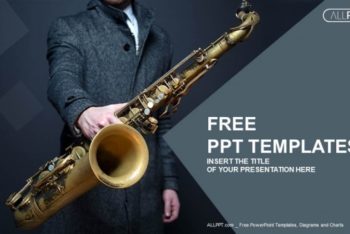 Free Jazz Musician Saxophone Powerpoint Template