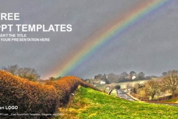 Free Pretty Nature Rainbow Powerpoint Template