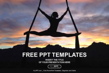 Free Female Yoga Silhouette Powerpoint Template
