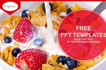 Free Strawberry Food Cereal Powerpoint Template