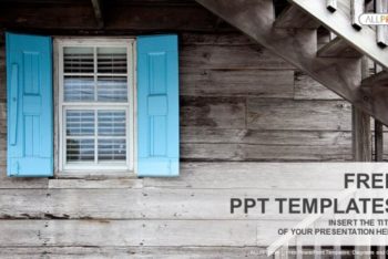 Free Wooden House Window Powerpoint Template