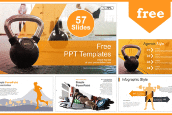 Free Kettle Bell Workout Design Powerpoint Template