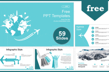 Free World Travel Concept Powerpoint Template