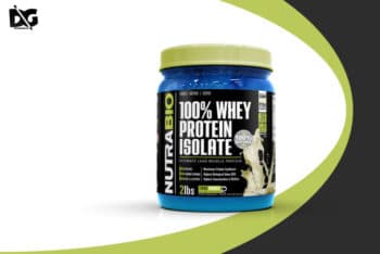 Whey Protein Jar PSD Mockup for Designing Whey Protein Packaging