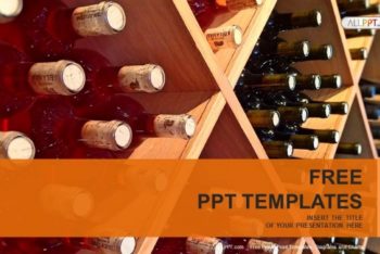 Free Exquisite Wine Bottles Powerpoint Template