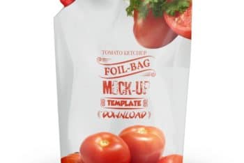 Design Beautiful Tomato Ketchup Foil Bag with This Free  PSD Template