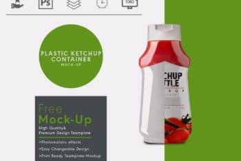 Create Eye-Catchy Ketchup Container Design with This Free Mockup
