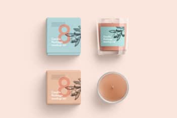 Candle Package Set PSD Mockup – Wonderful Look & Useful Features
