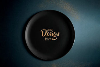 Free Plate Design PSD Mockup for Professional Presentation for Your Packaging Design Project