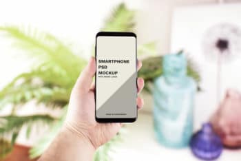 Photorealistic Smartphone PSD Mockup for Showcasing App Designs