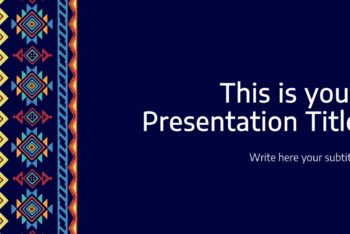 Free Tribal Weave Theme Powerpoint Template