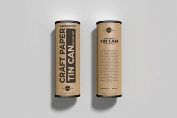 Craft Tube Packaging PSD Mockup for Designing Excellent Packaging Options