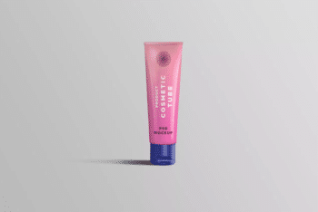 Free Cosmetic Tube PSD Mockup for Showcasing Your Beauty Product Design