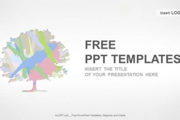 Free Colored Tree Art Powerpoint Template