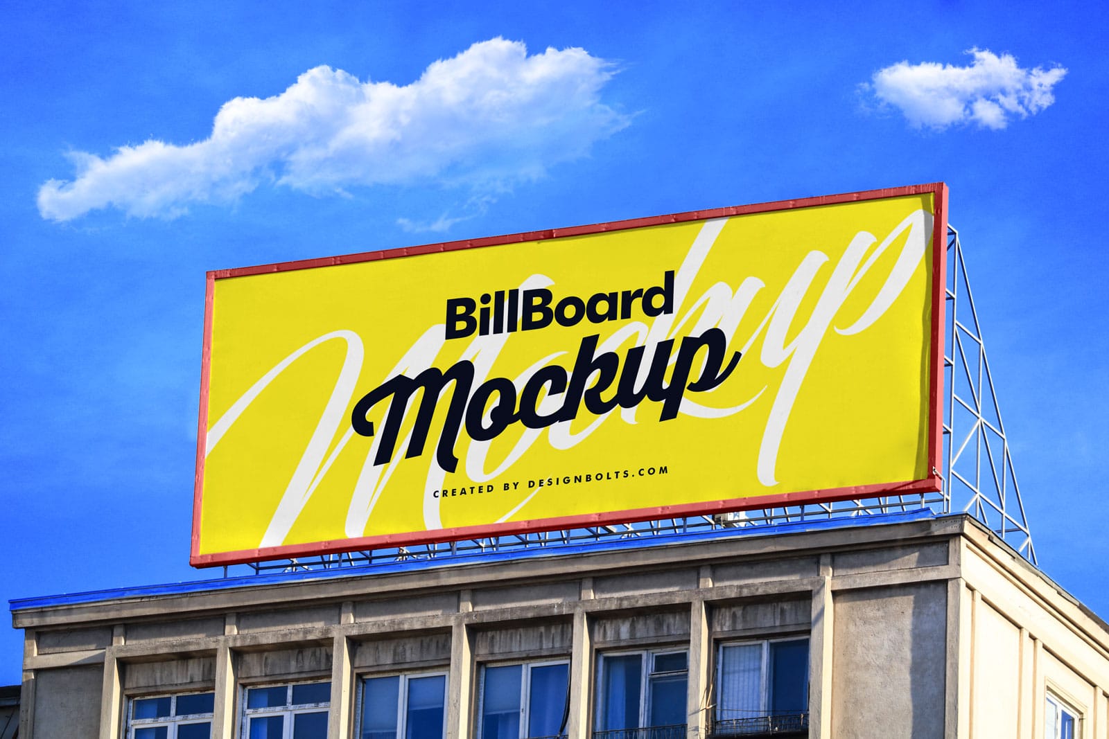 building billboard PSD mockup