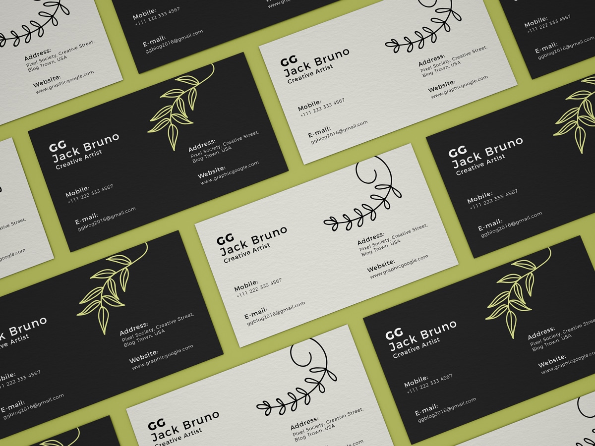 business cards collection psd