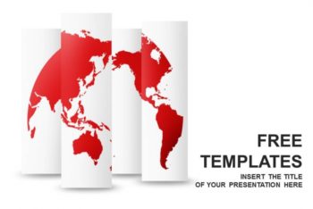 Free Red World Map Concept Powerpoint Template