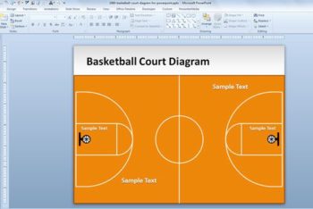 Free Basketball Court Slide Powerpoint Template