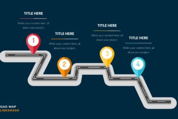 Free Colorful Roadmap Slide Powerpoint Template