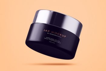 Cosmetic Cream Container PSD Mockup for Free