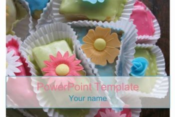 Free Flower Cake Designs Powerpoint Template