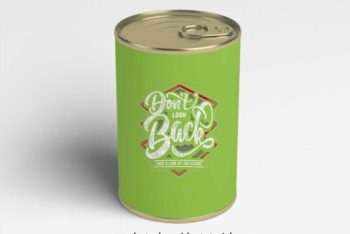 Free Can Label PSD Mockup for Designing Eye-catchy Can Labels Easily