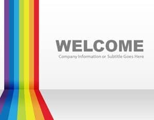 Free Rainbow Graphic Slide Powerpoint Template