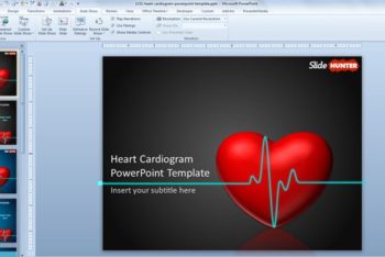 Free Heart Cardiogram Slide Powerpoint Template