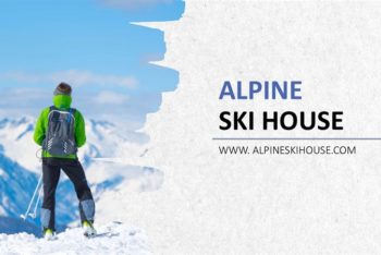 Free Winter Ski Scene Powerpoint Template