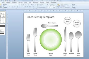Free Table Utensil Etiquette Powerpoint Template