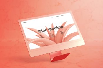 Unique iMac Design PSD Mockup for Free