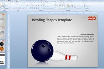 Free Bowling Tutorial Slide Powerpoint Template