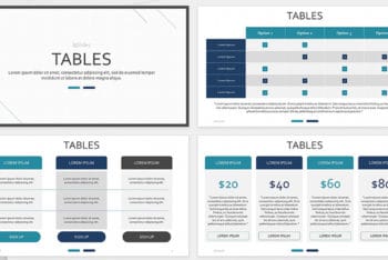 Free Table Chart Presentation Powerpoint Template