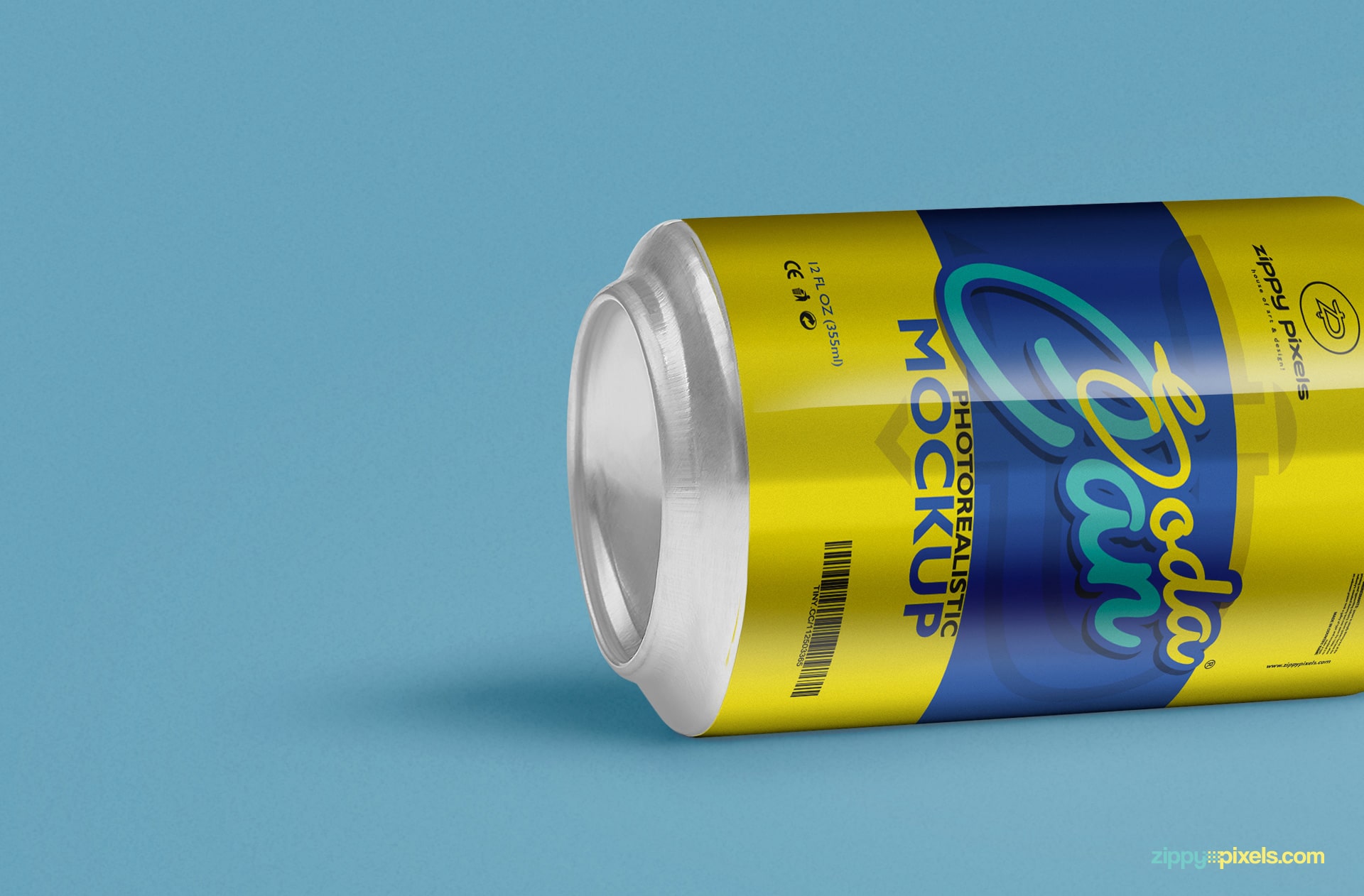 Cool soft drink Can PSD mockup