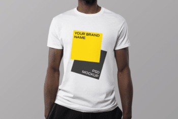 Round Neck Men T-shirt PSD Mockup for Designing Customized T-shirts Easily