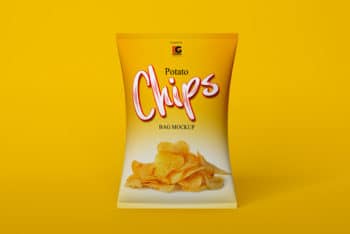 Eye-catchy Chips Bag PSD Mockup for Free