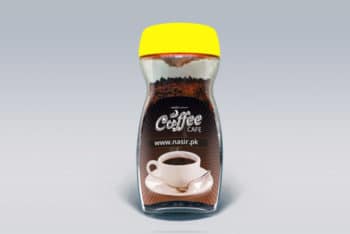 Download Free Coffee Jar PSD Mockup to Create Beautiful Design