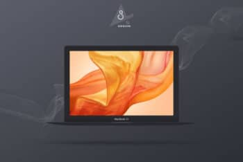Download Free Dark MacBook Air PSD Mockup to Create Beautiful Design