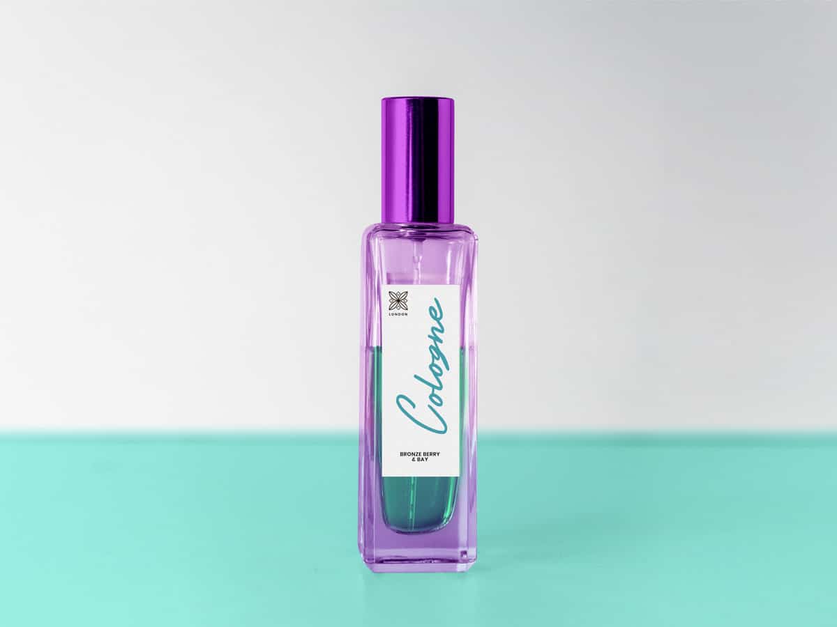 Cologne / Perfume / Scent Slim Bottle PSD Mockup