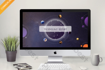 Free Solar System Model Powerpoint Template