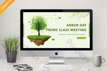 Free Tree Planting Art Powerpoint Template