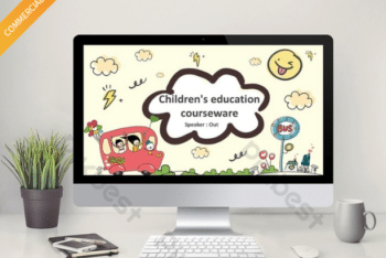 Free Cute Cartoon Education Powerpoint Template