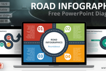 Free Road Infographics Slide Powerpoint Template