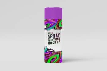 Spray Paint Can PSD Mockup for Free