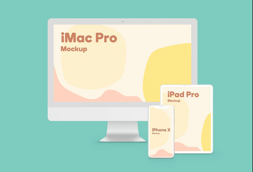 Free PSD Mockup for Apple Devices