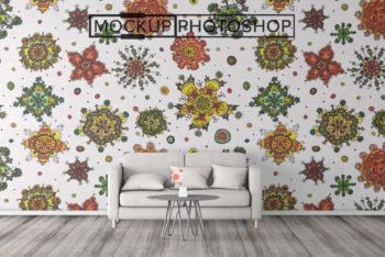 Download This Full Wall Sticker PSD Mockup to Present Your Design Beautifully