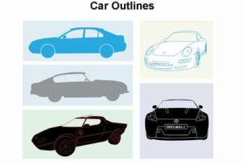Free Car Outline Designs Powerpoint Template